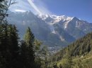 Vue sur le Mont Blanc et Chamonix